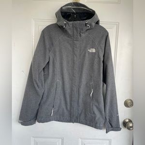 The North Face Heathered Gray Hyvent 2.5L Rain Jacket Wind Breaker size XS
